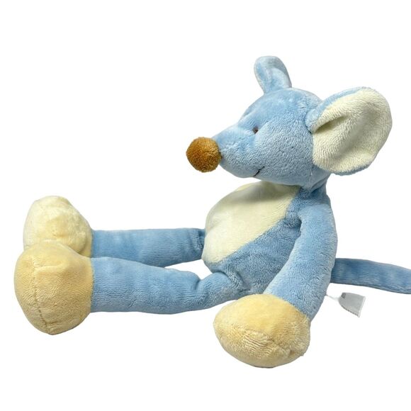 Gund Griffen Baby Blue Plush Mouse Stuffed Toy Weighted Legs 60169 9 Inch 2019 - Picture 2 of 9